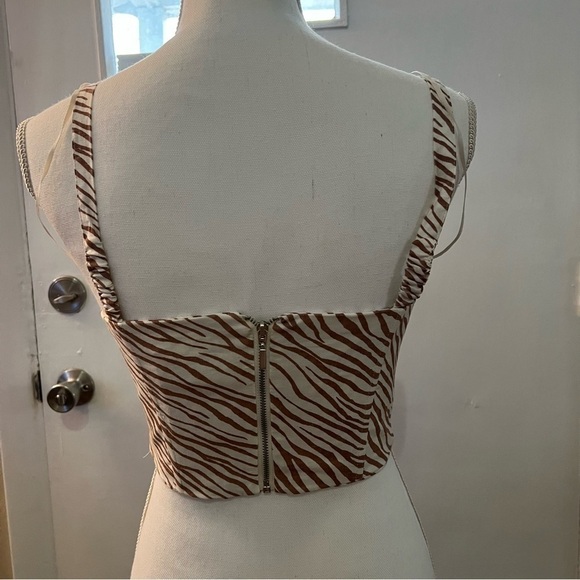 Zara brown leopard corset top (xs) - Picture 15 of 17